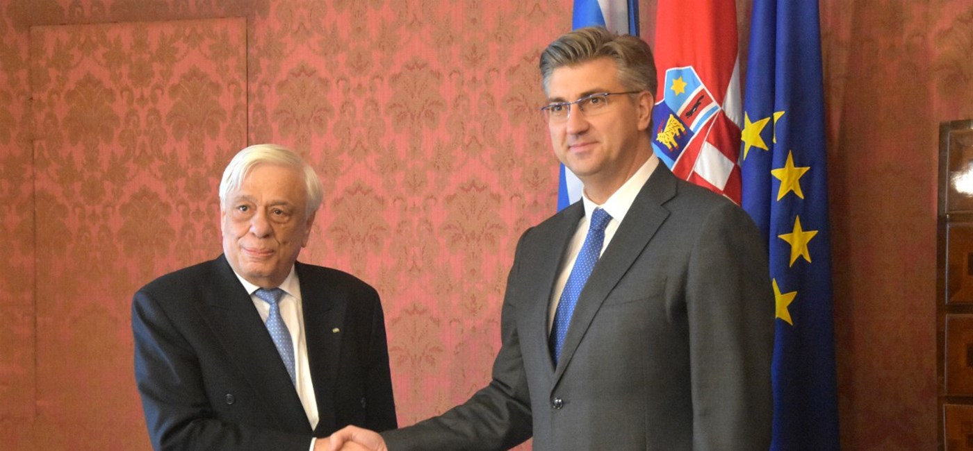 Predsjednik Vlade Plenković s grčkim predsjednikom Pavlopoulosom